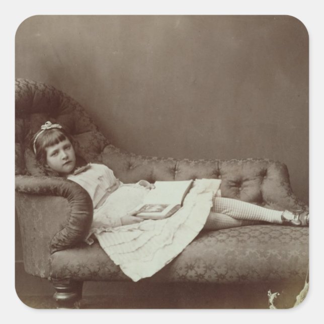 Adesivo Quadrado Retrato de Xie Kitchin (impressão de albumen) (Frente)