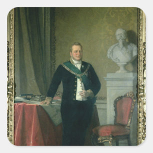 Adesivo Quadrado Retrato do Conde Camillo Berso de Cavour