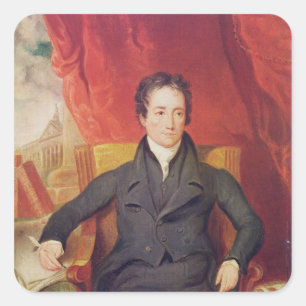 Adesivo Quadrado Retrato do cordeiro 1826 de Charles