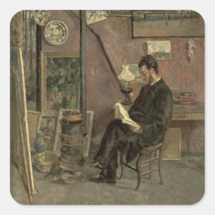 Adesivo Quadrado Retrato do Doutor Martinez, 1878 (óleo na canvas)