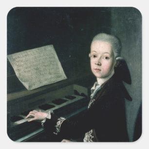 Adesivo Quadrado Retrato do Graf Firmian de Carl no piano