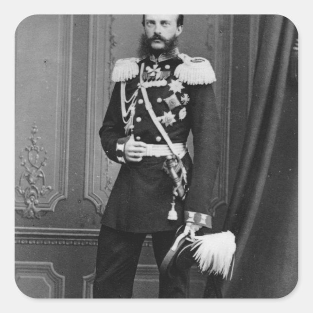 Adesivo Quadrado Retrato do Grão-Duque Michael Nikolaevich (Frente)