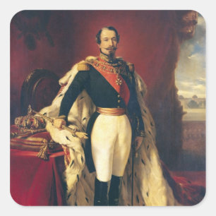 Adesivo Quadrado Retrato do imperador de Napoleon III de France