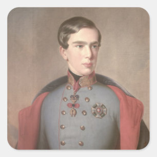 Adesivo Quadrado Retrato do imperador Franz Joseph de Áustria