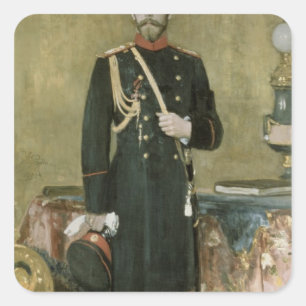 Adesivo Quadrado Retrato do imperador Nicholas II 1895