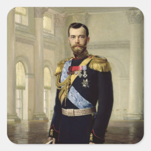 Adesivo Quadrado Retrato do Imperador Nicholas II, 1900
