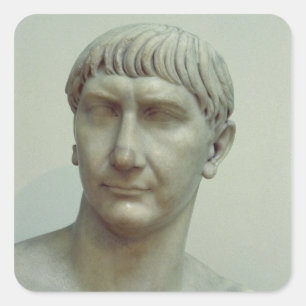 Adesivo Quadrado Retrato do imperador Trajan