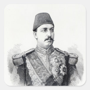 Adesivo Quadrado Retrato do Khedive Tawfig
