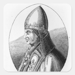 Adesivo Quadrado Retrato do papa Gregory IX