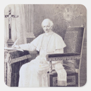 Adesivo Quadrado Retrato do papa Leo XIII