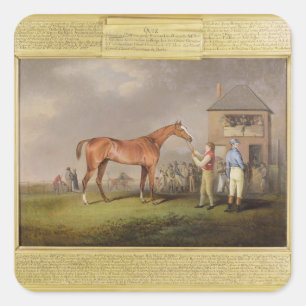 Adesivo Quadrado Retrato do "questionário", a propriedade do senho