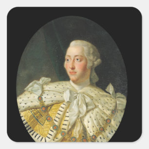 Adesivo Quadrado Retrato do rei George III depois de 1760