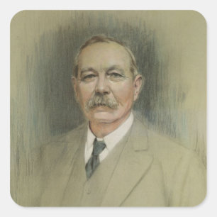 Adesivo Quadrado Retrato do senhor Arthur Conan Doyle