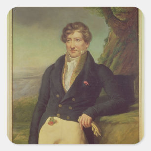 Adesivo Quadrado Retrato do Zoólogo francês