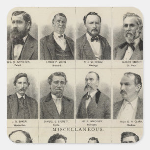 Adesivo Quadrado Retrato dos corretores imobiliários, Minnesota