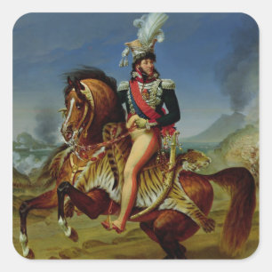 Adesivo Quadrado Retrato Equestre de Joachim Murat 1812