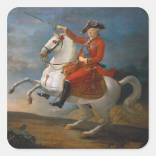 Adesivo Quadrado Retrato equestre de Louis XVI 1791