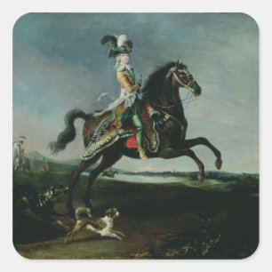 Adesivo Quadrado Retrato Equestre de Marie-Antoinette