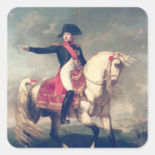 Adesivo Quadrado Retrato equestre de Napoleon mim 1810