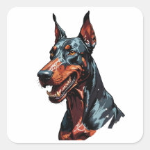 Retrato Feroz de Doberman Presente de Cachorro Agr