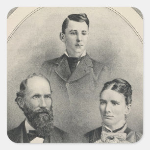 Adesivo Quadrado Retratos da família dos pimentões