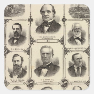 Adesivo Quadrado Retratos dos cidadãos de Cedar Rapids