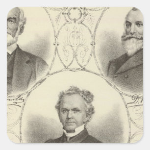 Adesivo Quadrado Retratos dos homens da costa de New-jersey
