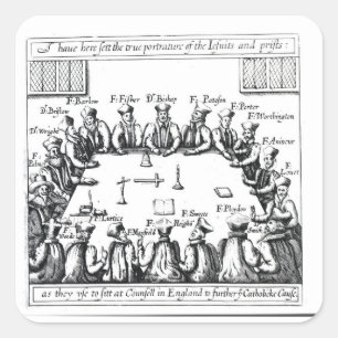 Adesivo Quadrado Retratos dos jesuítas e padres