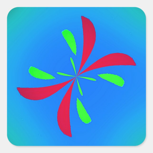 Adesivo Quadrado Retro Butterfly  (Frente)