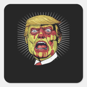 Adesivo Quadrado Retro Halloween