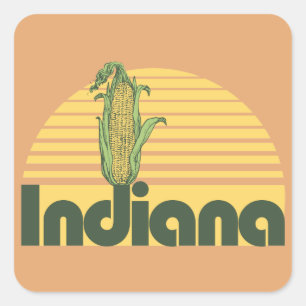 Adesivo Quadrado Retro Indiana