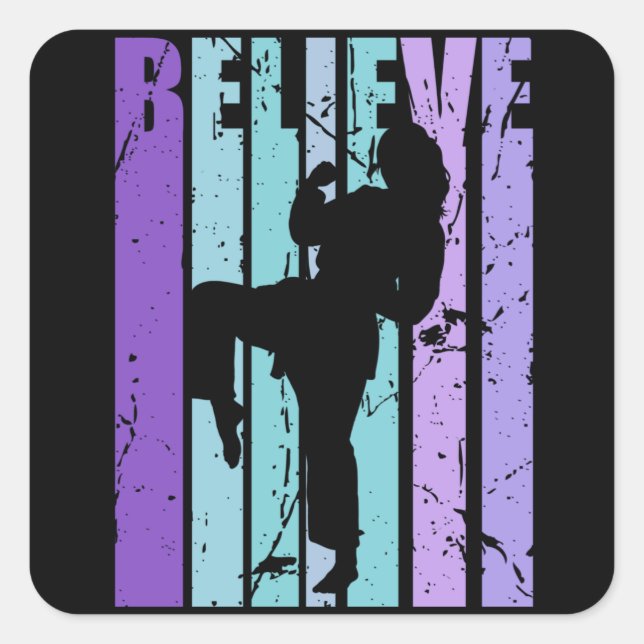 Adesivo Quadrado Retro Judo Karate Martial Artes Marciais Mulheres  (Frente)