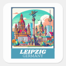 Retro Leipzig Skyline