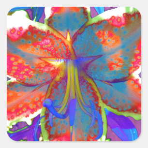 Adesivo Quadrado Retro Lily