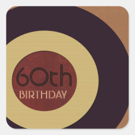 Adesivo Quadrado Retro Rock n' roll aniversário