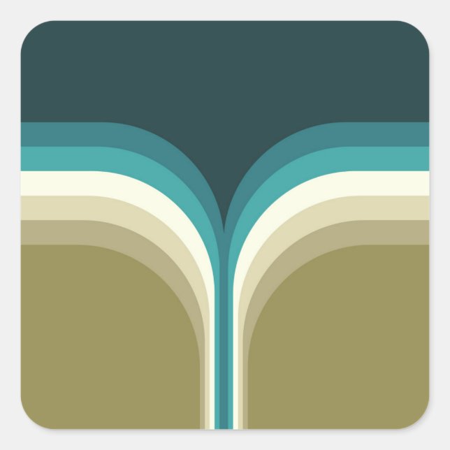 Adesivo Quadrado Retro style double arch decoration (Frente)