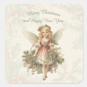 Adesivo Quadrado Retro Vintage Girl Angel Holly