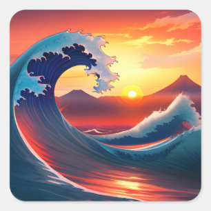 Adesivo Quadrado Retrorização da onda do Excelente desligada