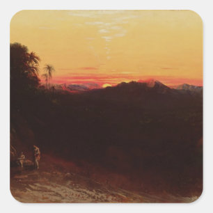 Adesivo Quadrado Reunião de Jacob e Esau