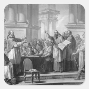 Adesivo Quadrado Reunião de St Augustine e do Donatists