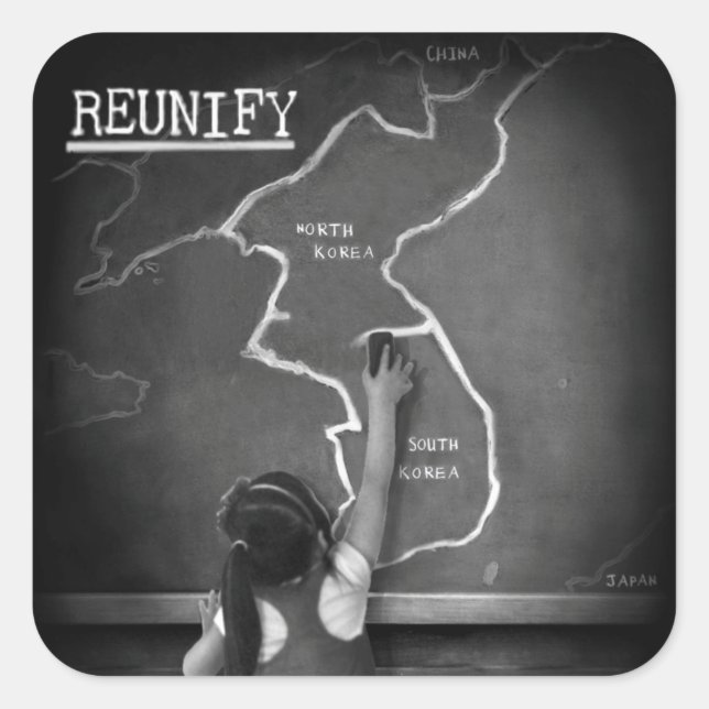 Adesivo Quadrado Reunificar - DMZ/38 Sticker (Frente)