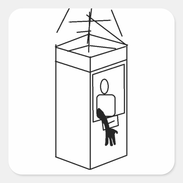 ADESIVO QUADRADO REV NEGS SECRETO SCHEMATIC STICKER (Frente)