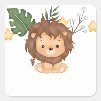 Adesivo Quadrado Revelation 5:5 Lion of Judah Stickers