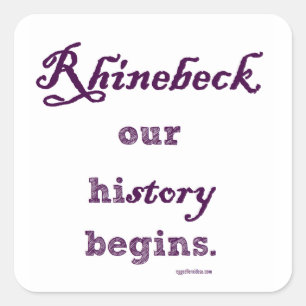 Adesivo Quadrado Rhinebeck, minha história começa aqui.