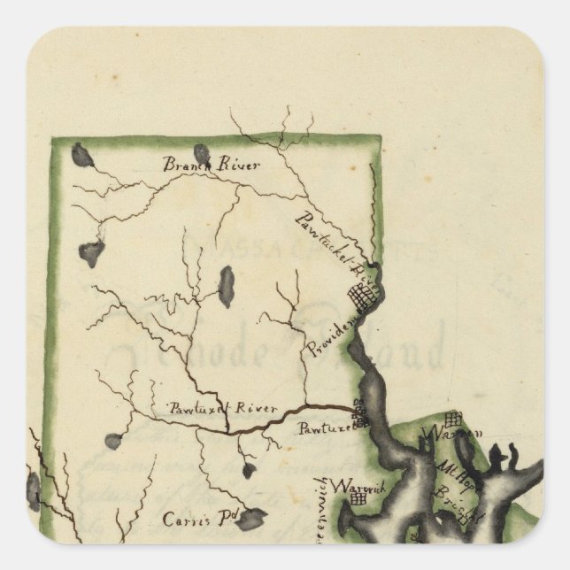 Adesivo Quadrado Rhode Island 6 (Frente)