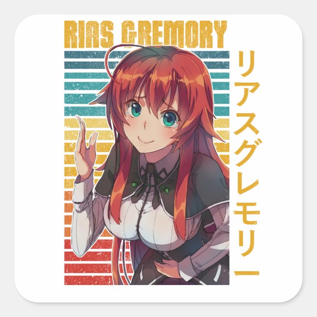 Adesivo Quadrado Rias Gremory  (Frente)