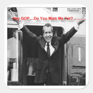 Adesivo Quadrado Richard Nixon "Já Sentem Minha Falta?" Presentes e