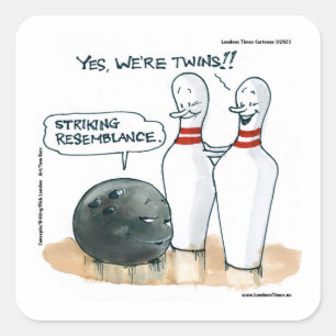 Adesivo Quadrado Rick London Cartoons Boliches engraçadas