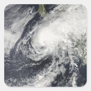 Adesivo Quadrado Rick tropical da tempestade que aproxima México