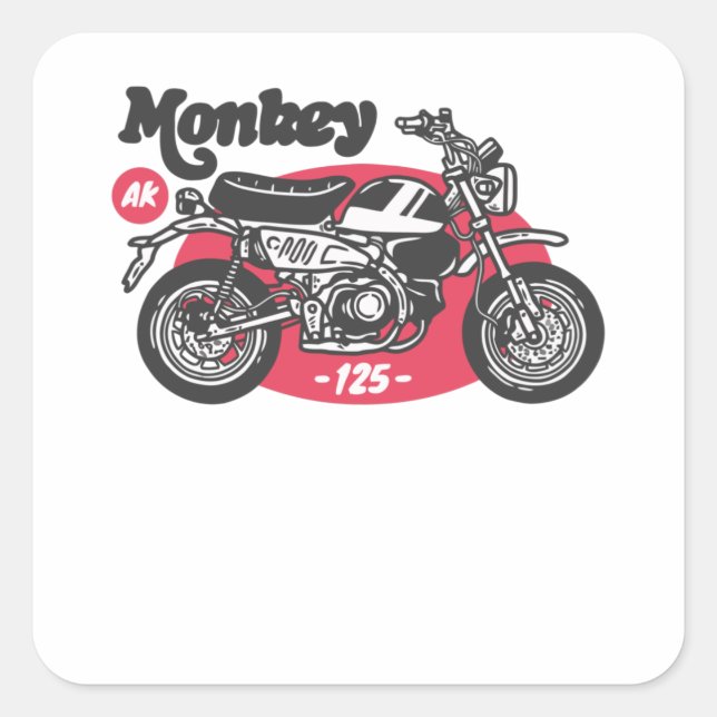 Adesivo Quadrado Ride Monkey (Frente)
